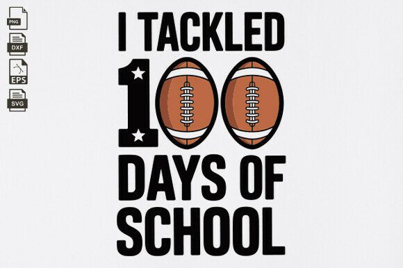 100 Days Football SVG: Graphics for Crafts