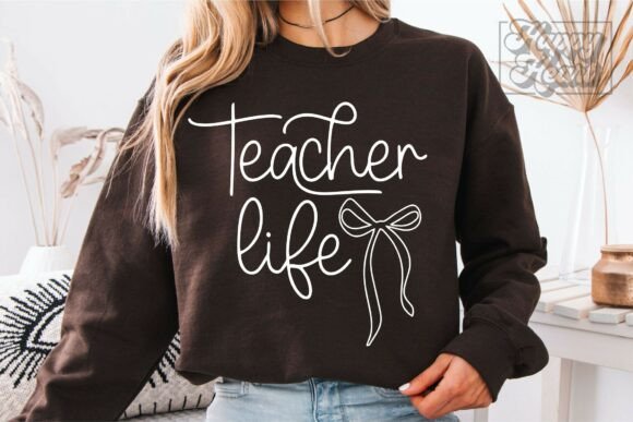 Coquette Teacher Life Graphics for Crafts