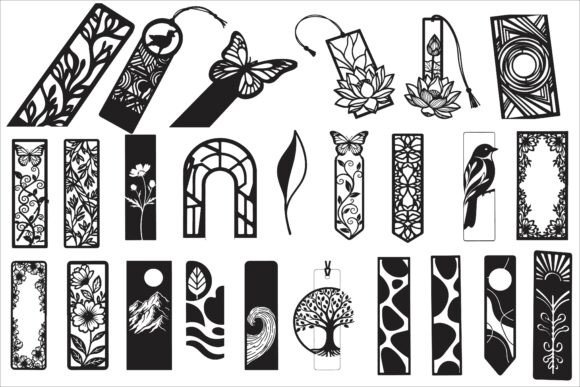 Elegant Bookmark Graphics for Crafts