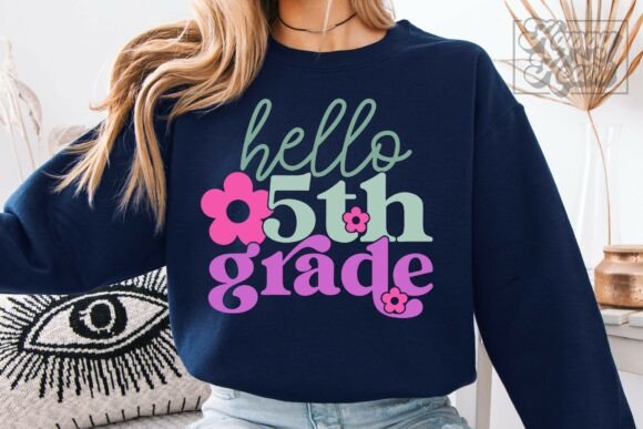 Hello 5th Grade SVG PNG: Graphics for Crafts