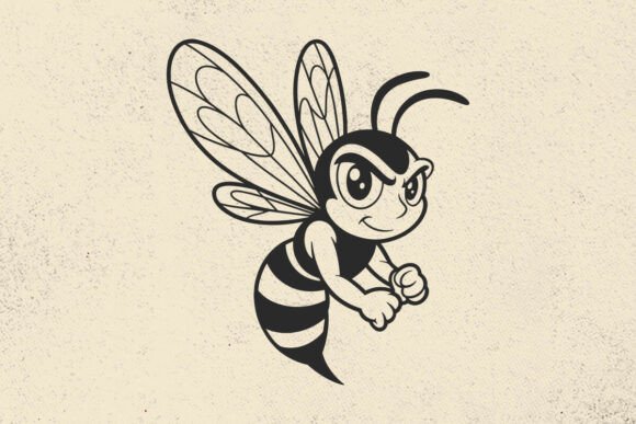 Hornet Bee Mascot SVG: Sports Graphics & Crafts