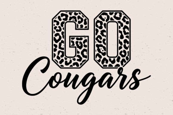 Leopard Print Cougars SVG for Crafts & Graphics
