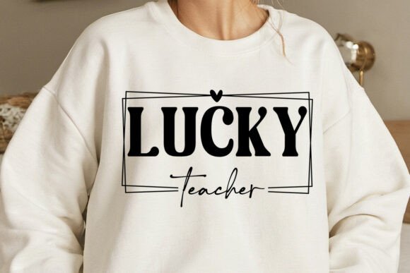 Retro Lucky Teacher SVG for Crafts & Graphics
