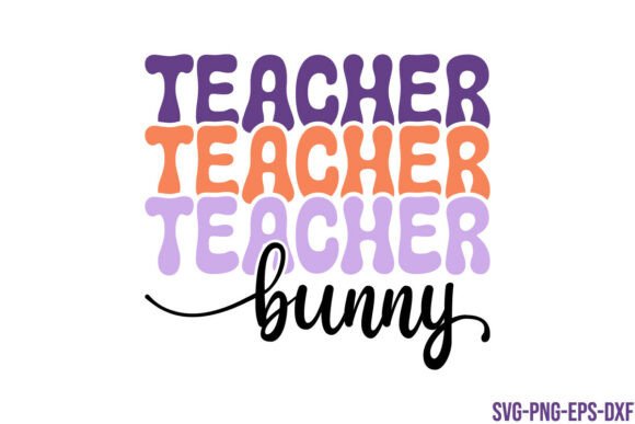 Retro Teacher Bunny SVG for Graphics & Crafts