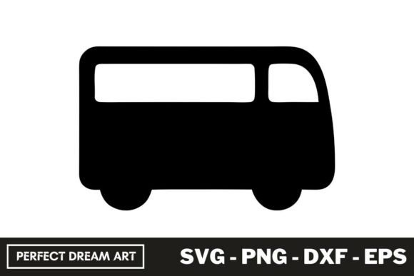 School Buses Silhouette SVG: Graphics for Crafts