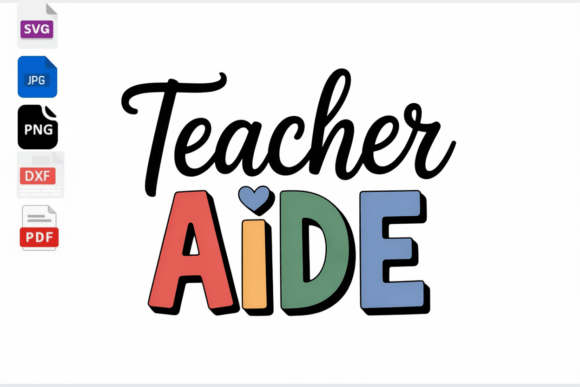 Teacher Aide SVG: Retro Graphics for Crafts