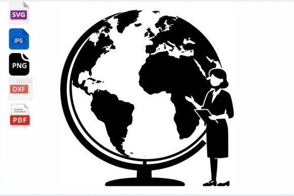 Teacher Globe Graphics for Crafts & Blogs