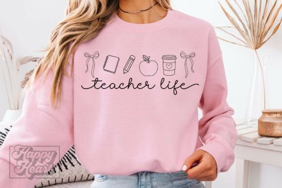 Teacher Life SVG: Coquette Crafts & Graphics